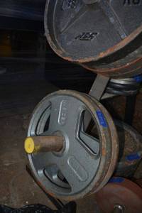 lot 218 image: 35 LB. Barbell weights - 2 total WEIDER