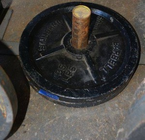 lot 224 image: 35 LB Barbell weights - 2 total
