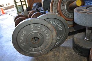 lot 227 image: 25 LB Barbell weights - 2 total