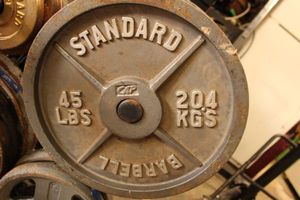 lot 258 image: 45 LB Barbell weights - 2 total