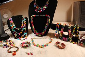 lot 95 image: Selection of vibrant color jewelry.