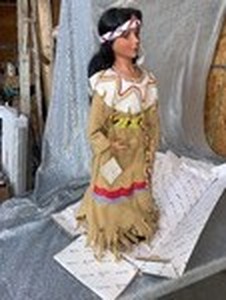lot 3 image: -$$ Native American Heirloom doll--- Duck House NICE $$ - see pics