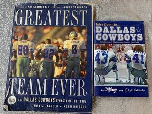 lot 51 image: 2 Dallas Cowboys hard cover books - great condition Full of awesome info and photos
