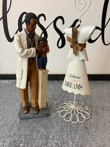 lot 57 image: 2 nice table top decor (medical figurines)