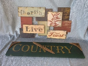 lot 41 image: 2 inspirational home wall decor