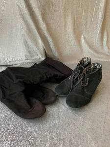 lot 63 image: Ladies tall boots and pair of grey casual boots ankle high