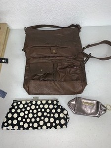 lot 36 image: Very nice soft leather bag and two nice smaller purses see pics