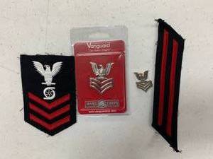 lot 134 image: Miltary pathes and pins