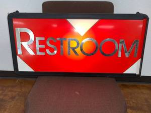 lot 139 image: Lite restroom sign working see pics