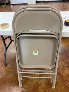 lot 146 image: Two Folding metal chairs good shape