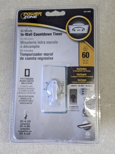 lot 116 image: Power Zone 60 Minute In-Wall Countdown Timer 913-7993 - NEW