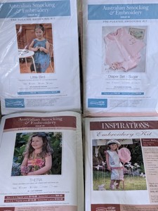 lot 137 image: Lot of 4 - Australian Smocking & Embroidery Kit - NEW
