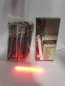 lot 9 image: Cyalume Technologies 30MIN 6inch ChemLight   Red HI - QUANTITY 2 - BID IS TIMES THE QUANTITY