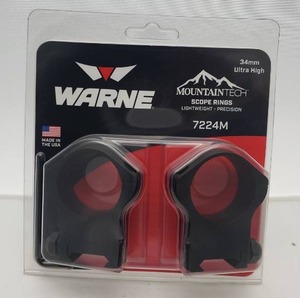lot 117 image: Warne 34mm Mountain Tech Ultra High Matte Rings
