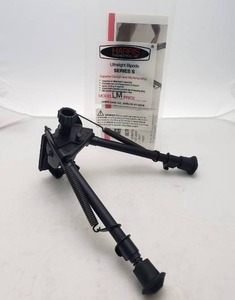 lot 137 image: Harris Swiveling Bipod 9inch 13inch w Leg Notches