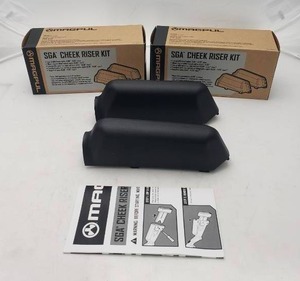 lot 141 image: MAGPUL SGA High Cheek Riser Kit .50inch & .75inch   Black - QUANTITY 2 - BID IS TIMES THE QUANTITY