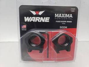 lot 146 image: Warne 1inch PA Low Matte Scope Rings
