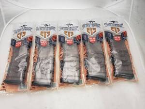 lot 214 image: ETS AR15 30rd Coupled Magazine Gen2   Translucent Smoke - QUANTITY 5 - BID IS TIMES THE QUANTITY