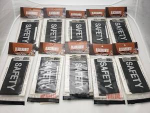 lot 567 image: DSGABlackhawk Safety Patch WhiteBlack - QUANTITY 10 - BID IS TIMES THE QUANTITY