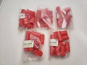 lot 738 image: AR15 M16 Red Muzzle Cover   10 Pack