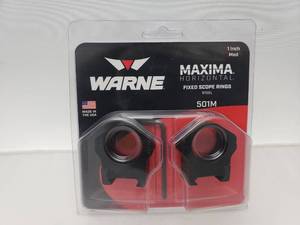 lot 742 image: Warne 1inch PA Medium Matte Scope Rings