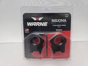 lot 743 image: Warne 1inch PA High Matte Scope Rings