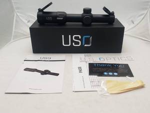 lot 602 image: BRAND NEW US Optics Scope Model TS-6X SFP 1-6x24mm SFP w Illuminated 2 MOA Red Dot Crosshair