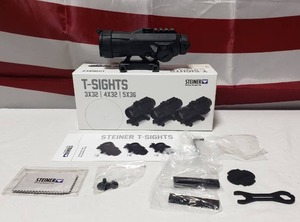 lot 753 image: NEW Steiner T536 Tactical T-Sights w 5x Magnification, 35mm Clear Objective Lens Diameter, Red Rapid Dot & - 35 MOA Wind & Elevation, Nitrogen Filled
