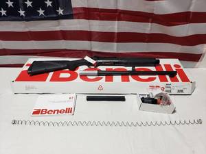 lot 902 image: NEW  Beautiful Benelli 11043 M2 12GA Shotgun w 18.5 Barrel, Comfortech Stock & Ghost Ring Sights
