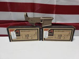 lot 952 image: NEW  Lot of 2 Aero Precision AR15 Lower Receivers - Gen 2 - FDE - QUANTITY 2 - BID IS TIMES THE QUANTITY