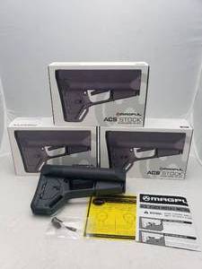 lot 1465 image: MAGPUL ACSAdaptable Carbine Storage Stock Mil Spec Model   Stealth Grey - QUANTITY 3 - BID IS TIMES THE QUANTITY