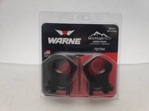 lot 1427 image: Warne 30mm Mountain Tech Ultra High Matte Rings