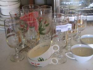 lot 69 image: Wine glasses- coffee cups plus