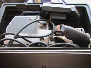 lot 13 image: Sony video recorder in case with charger and instructions like new condition but used
