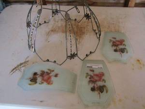 lot 110 image: OK lighting company glass lamp shade
