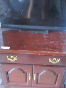 lot 33 image: 30 Vizio TV, 1 drawer 2 door night stand 252816 all in one package don�t miss out 