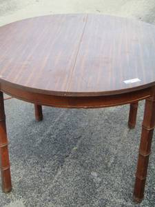 lot 127 image: wooden round dining table