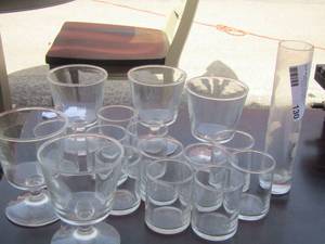 lot 130 image: wine and drinking glasses