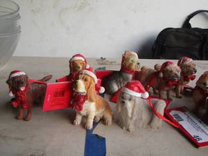 lot 46 image: Holiday ornaments all new various breeds of dogs qty 11