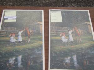 lot 155 image: country living poster board prints qty 4
