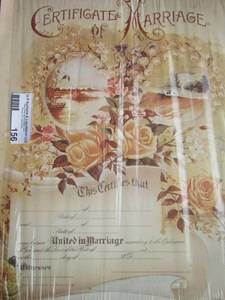 lot 156 image: blank certificate of marriage poster print