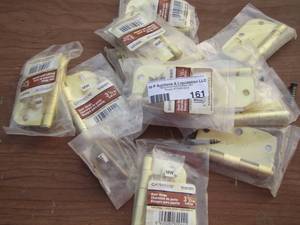 lot 161 image: 3 12 gate house door hinges qty 8 new