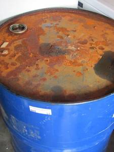 lot 51 image: 50 gallon unopened blue barrel
