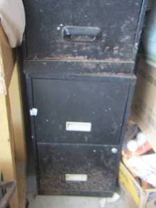 lot 52 image: 2 drawer black filing cabinets qty 3