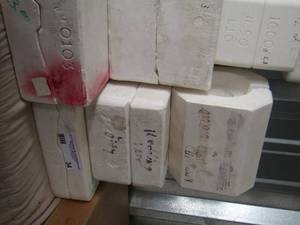 lot 34 image: large ceramic mold lot- grannys store- wedding vase- many more