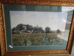 lot 42 image: #601 Gathering Wild Flower - Living room hanging art piece