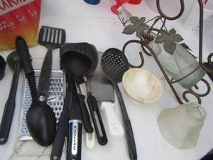 lot 111 image: large lot of kitchen utensils
