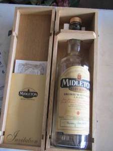 lot 154 image: Midleton  Whiskey bottle with paperwork in original case ( empty) dcor only