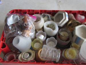 lot 166 image: candles and votive scentsy items also