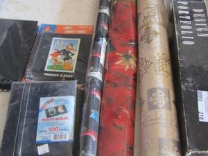 lot 218 image: photo albums and wrapping paper